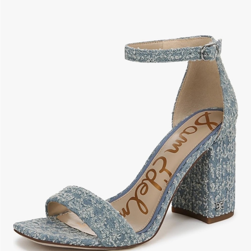 Sam Edelman Women's Daniella Heeled Sandal, Montrose Blue, 9